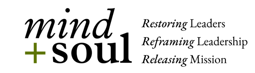 Mind and Soul Foundation logo:
mind + soul: restoring leaders, reframing leadership, releasing mission.