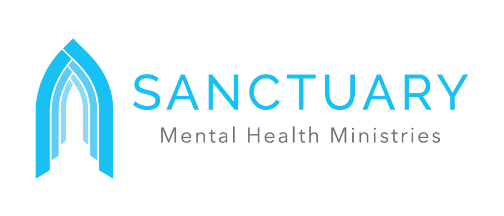 Sanctuary Mental Health Ministries  logo. Graphic showing nothing doorways